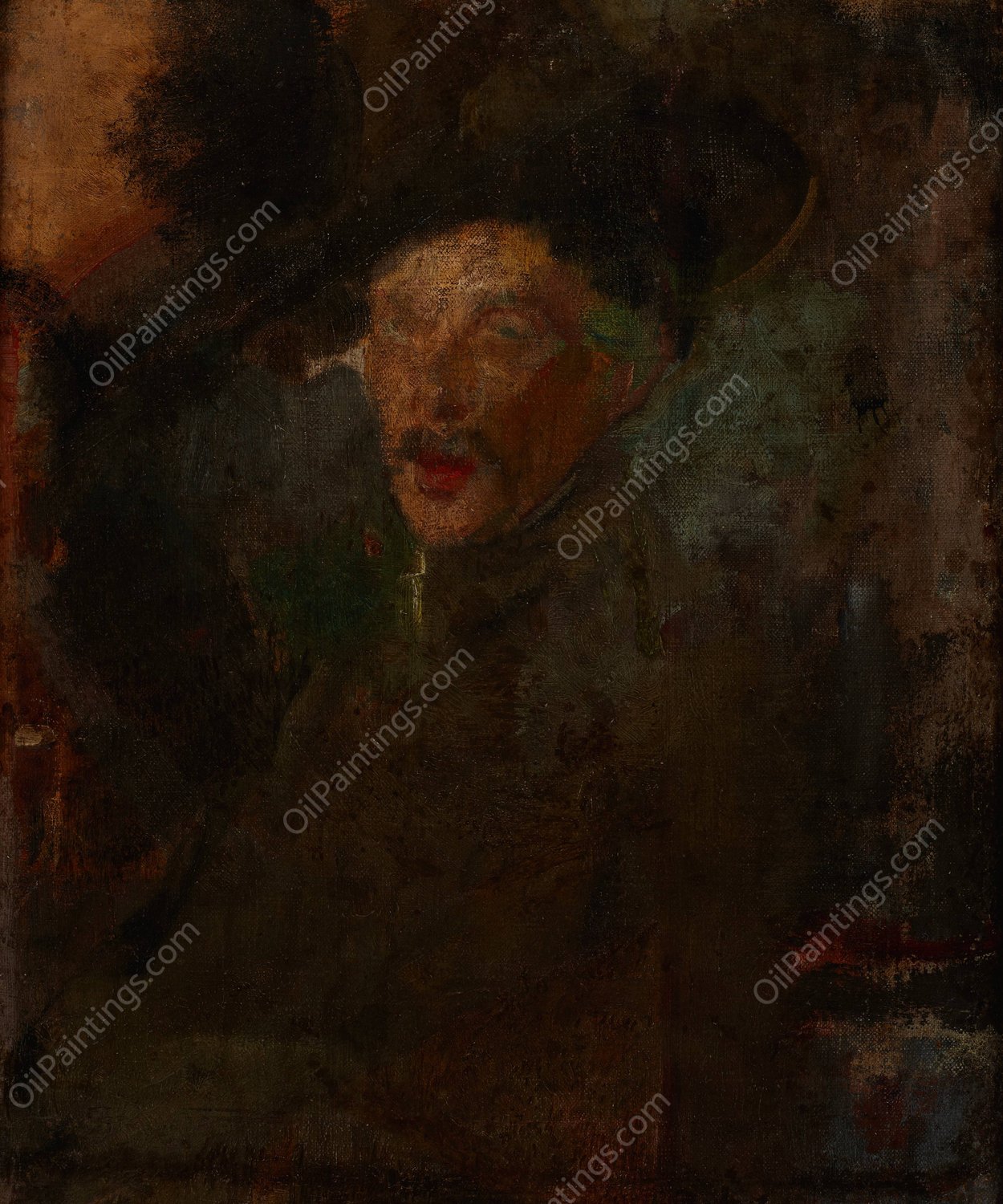 Portrait of Architect Franciszek Maczynski  by Olga Boznanska - Hand-Painted Oil Painting Reproduction