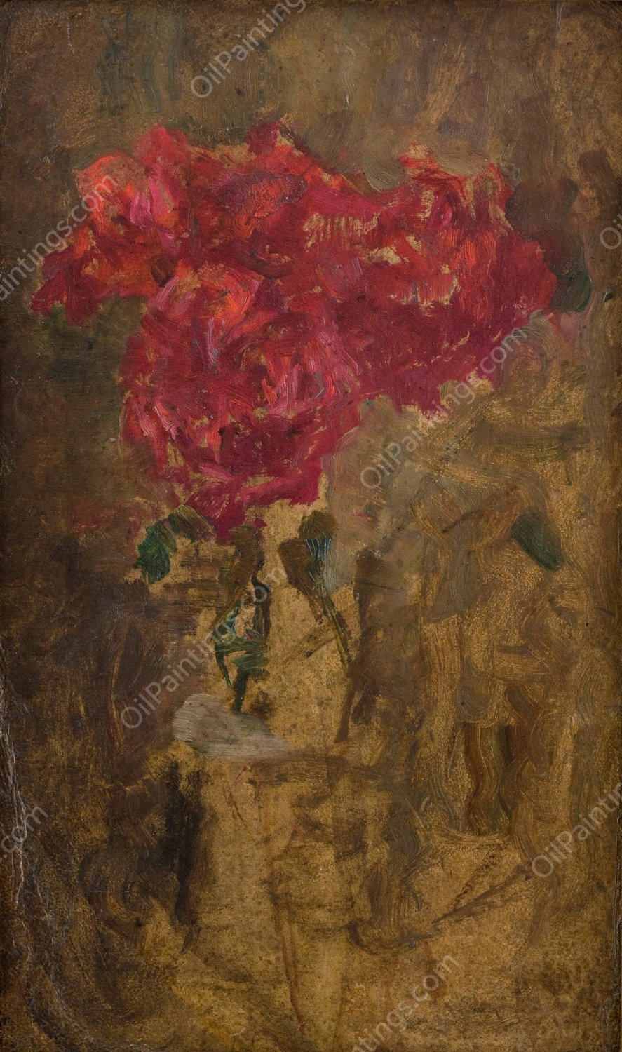 Study of Flowers  by Olga Boznanska - Hand-Painted Oil Painting Reproduction