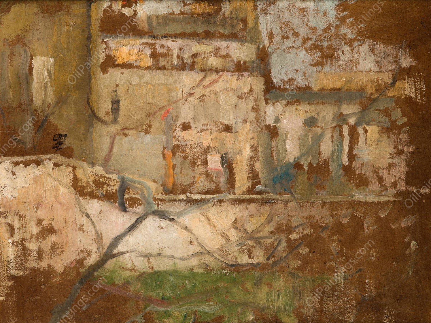 View from the Studio's Window  by Olga Boznanska - Hand-Painted Oil Painting Reproduction