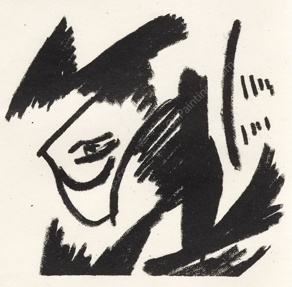 Untitled  by Olga Vladimirovna Rozanova - Hand-Painted Oil Painting Reproduction