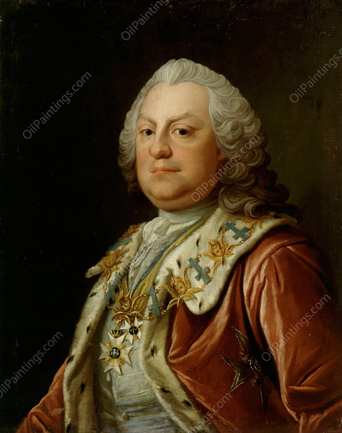 Baron Nils Palmstjerna  by Olof Arenius - Hand-Painted Oil Painting Reproduction