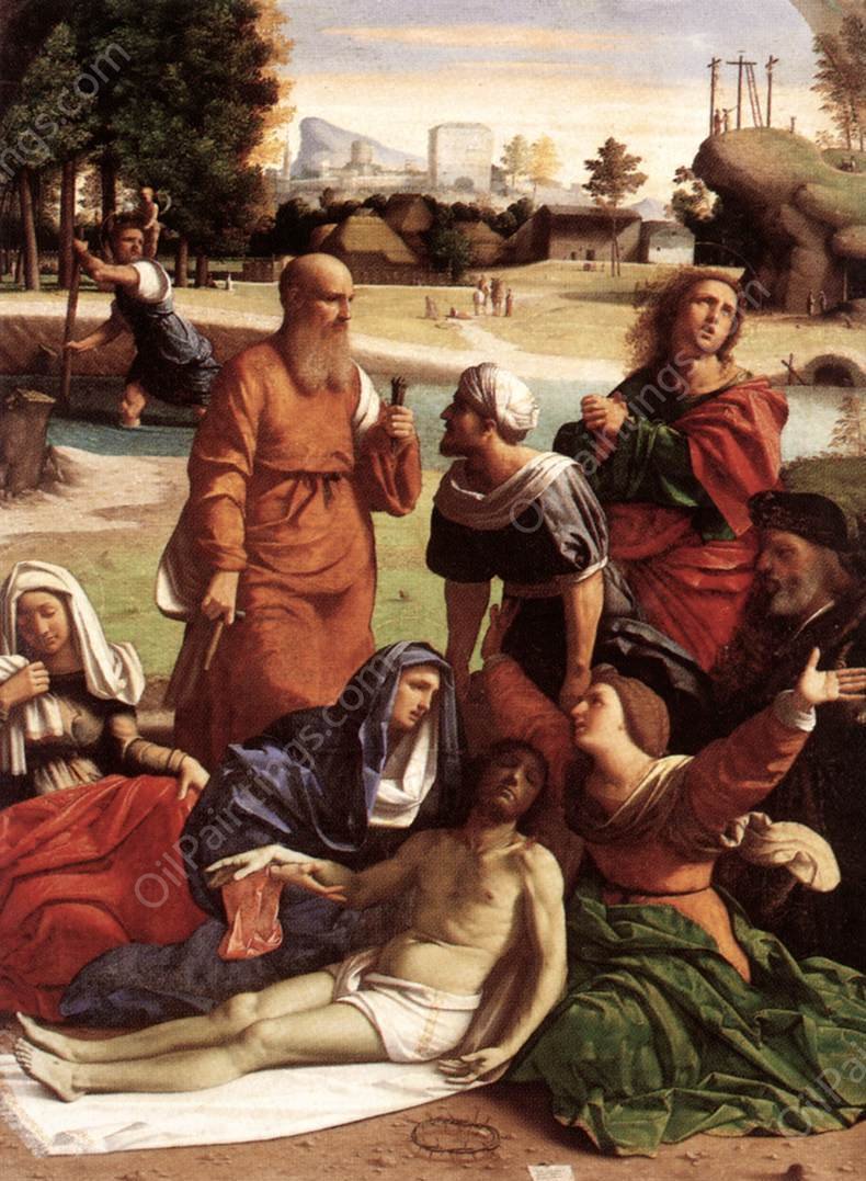 Mourning the Dead Christ by Ortolano - Hand-Painted Oil Painting Reproduction