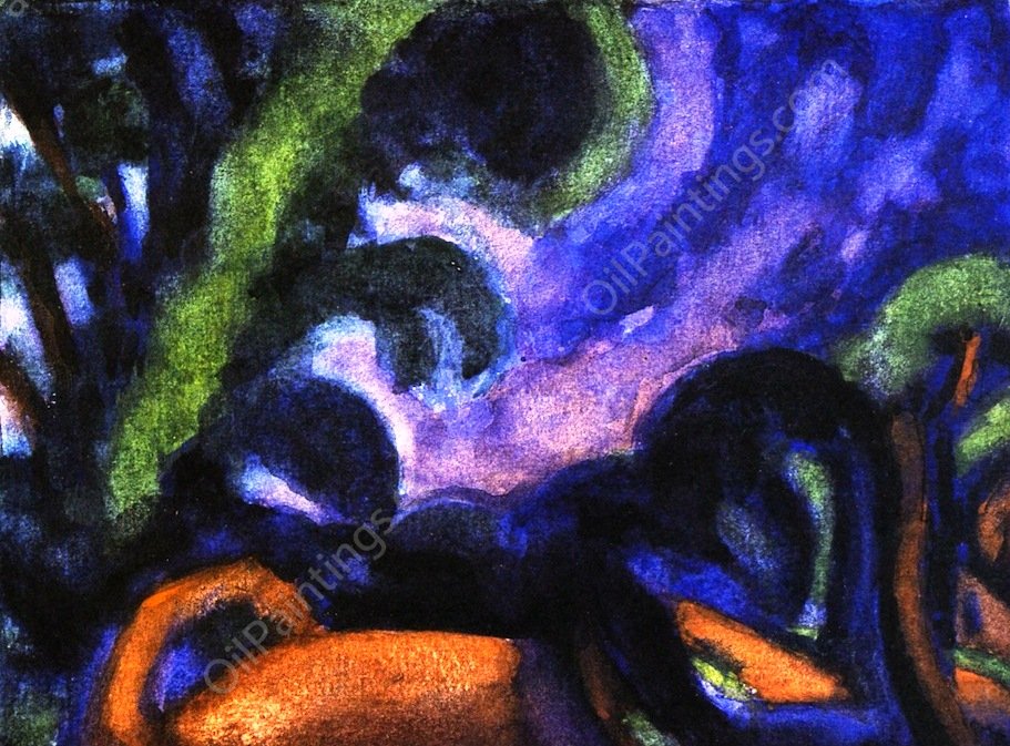 Harrison Street Bridge over Canal, Bloomfield by Oscar Bluemner - Hand-Painted Oil Painting Reproduction