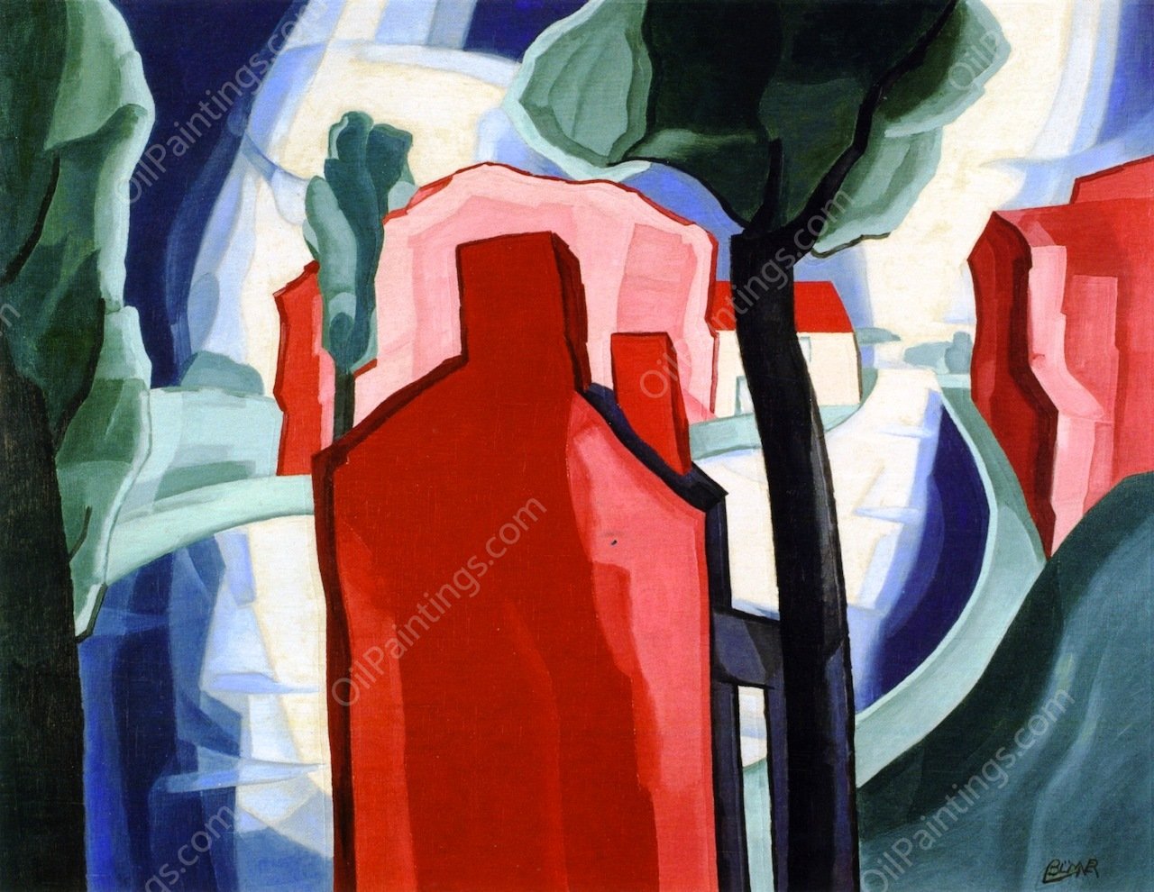 In High Key by Oscar Bluemner - Hand-Painted Oil Painting Reproduction
