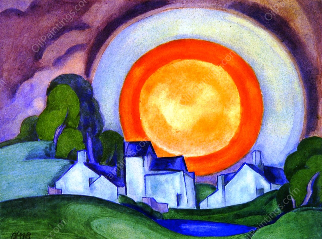 May Moon by Oscar Bluemner - Hand-Painted Oil Painting Reproduction