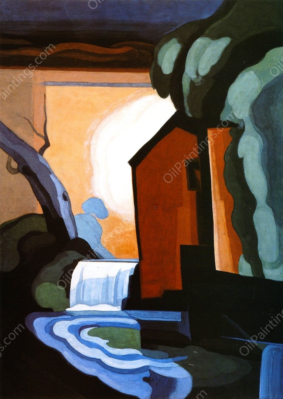 Moonlight Fantasy by Oscar Bluemner - Hand-Painted Oil Painting Reproduction