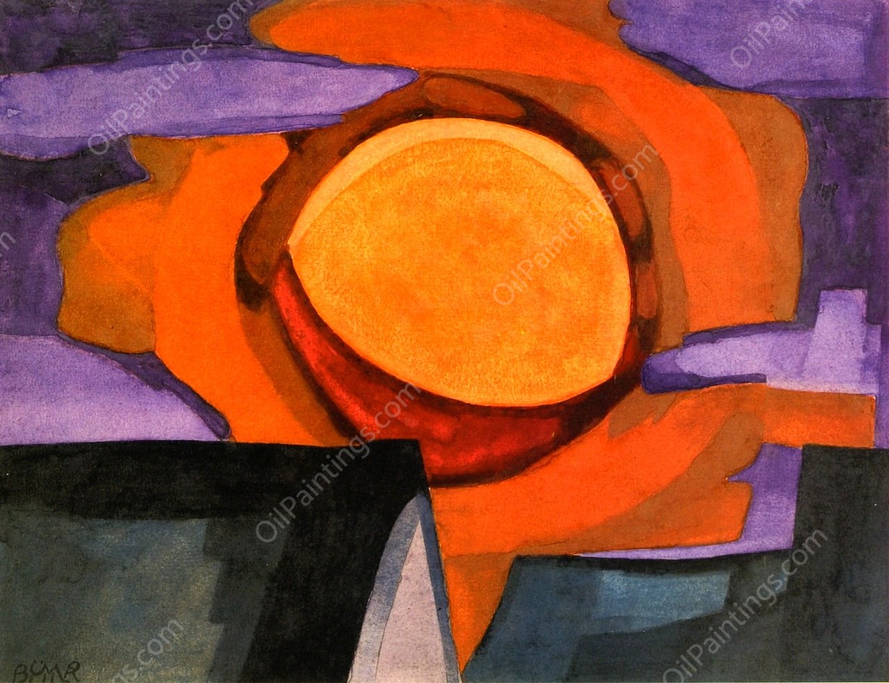 November Moon by Oscar Bluemner - Hand-Painted Oil Painting Reproduction