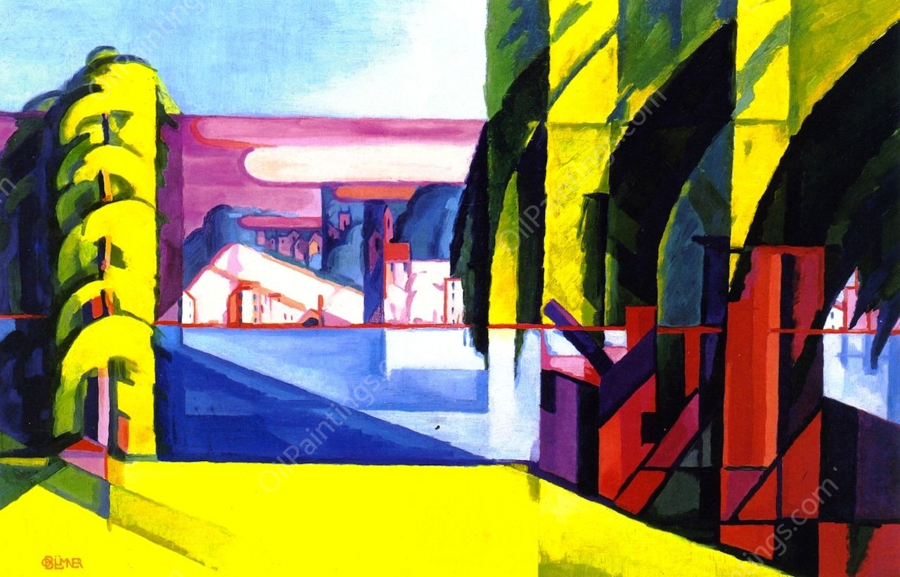 Perth Amboy Tottenville by Oscar Bluemner - Hand-Painted Oil Painting Reproduction