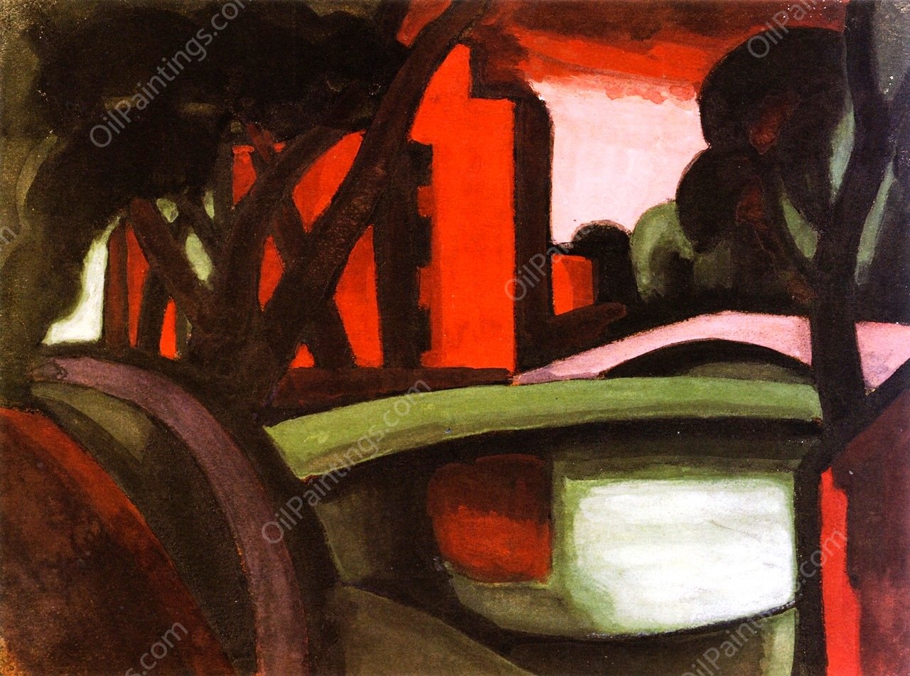 Port at James Street, Bloomfield by Oscar Bluemner - Hand-Painted Oil Painting Reproduction