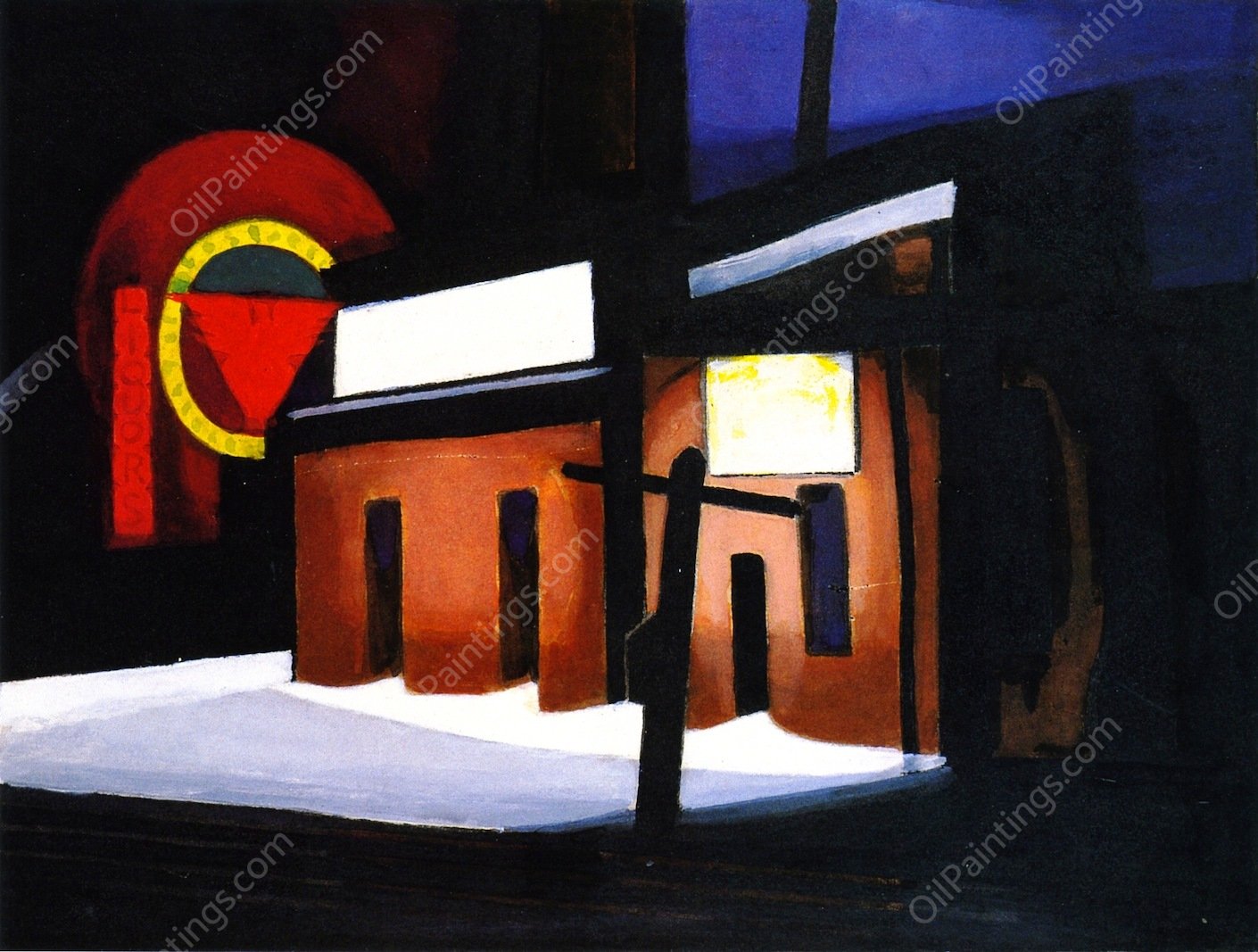 Roosevelt Laundry by Oscar Bluemner - Hand-Painted Oil Painting Reproduction