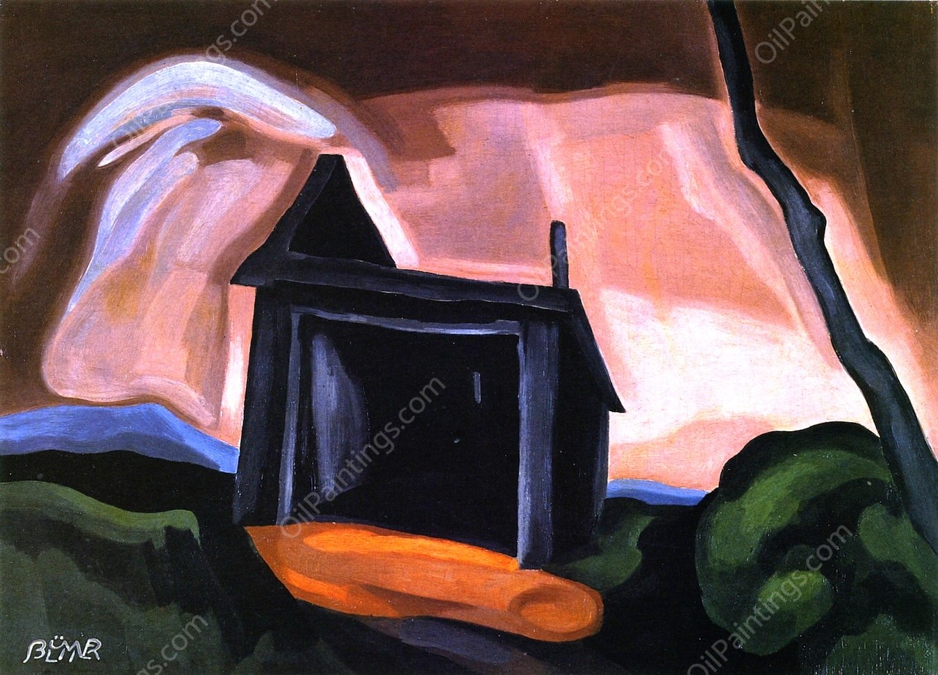 Solitude by Oscar Bluemner - Hand-Painted Oil Painting Reproduction