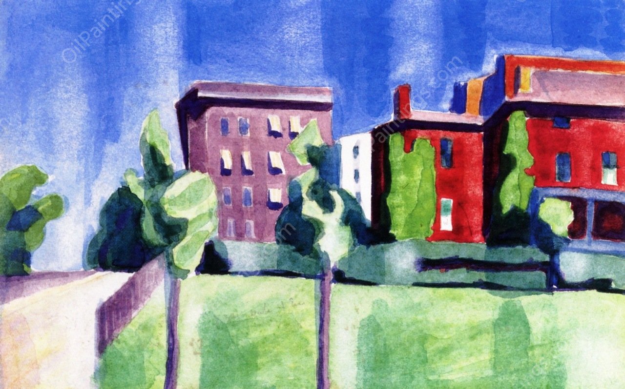 Washington Heights by Oscar Bluemner - Hand-Painted Oil Painting Reproduction