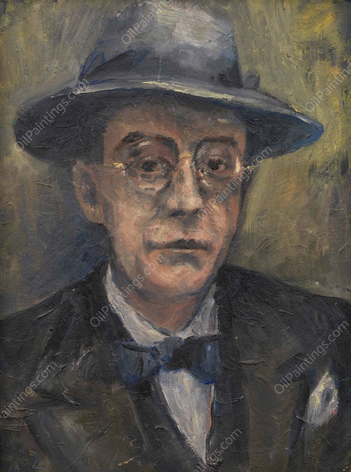 Anton Kuh  by Oskar Moll - Hand-Painted Oil Painting Reproduction