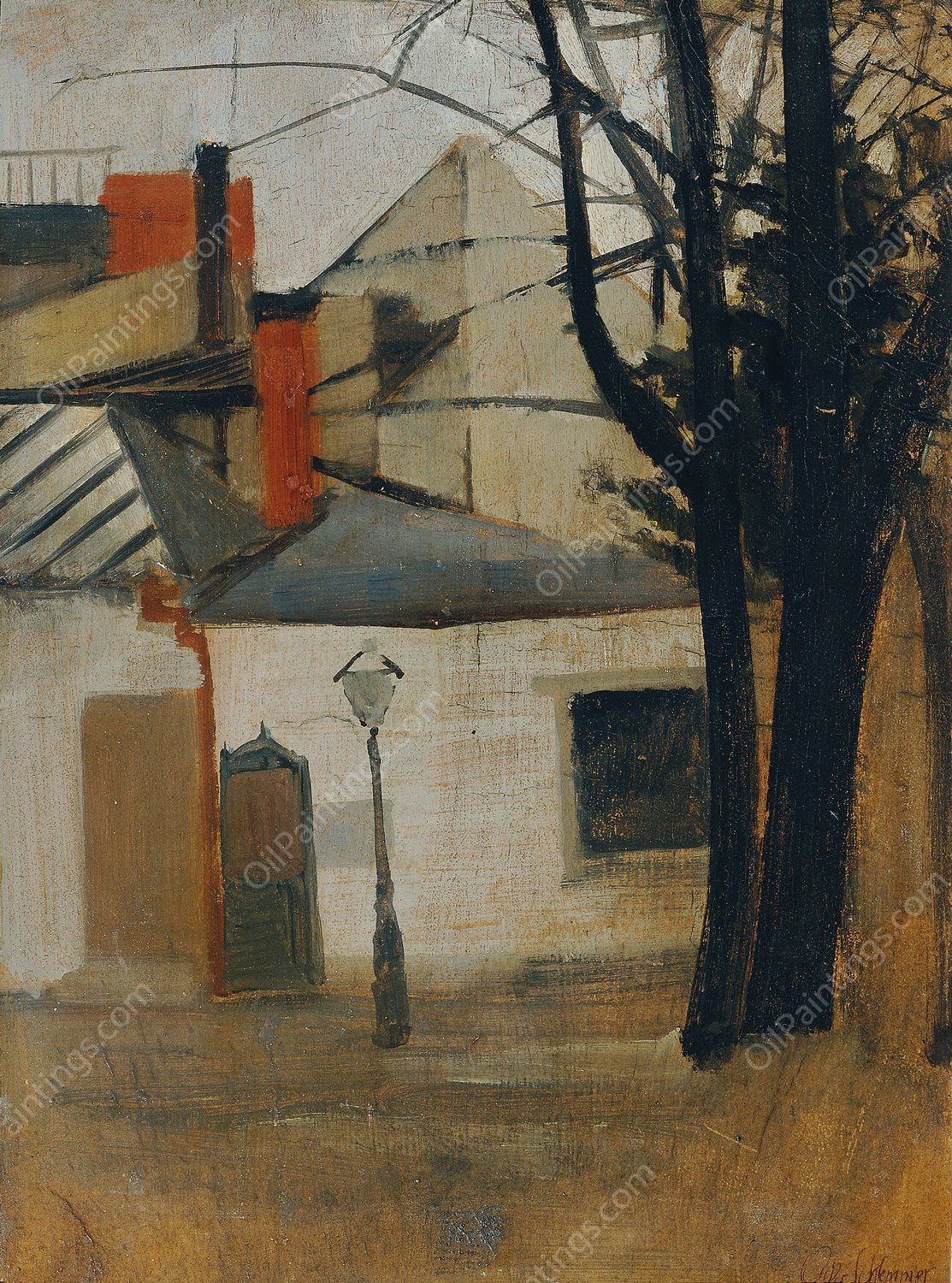 Gassenwinkel  by Oskar Schlemmer - Hand-Painted Oil Painting Reproduction