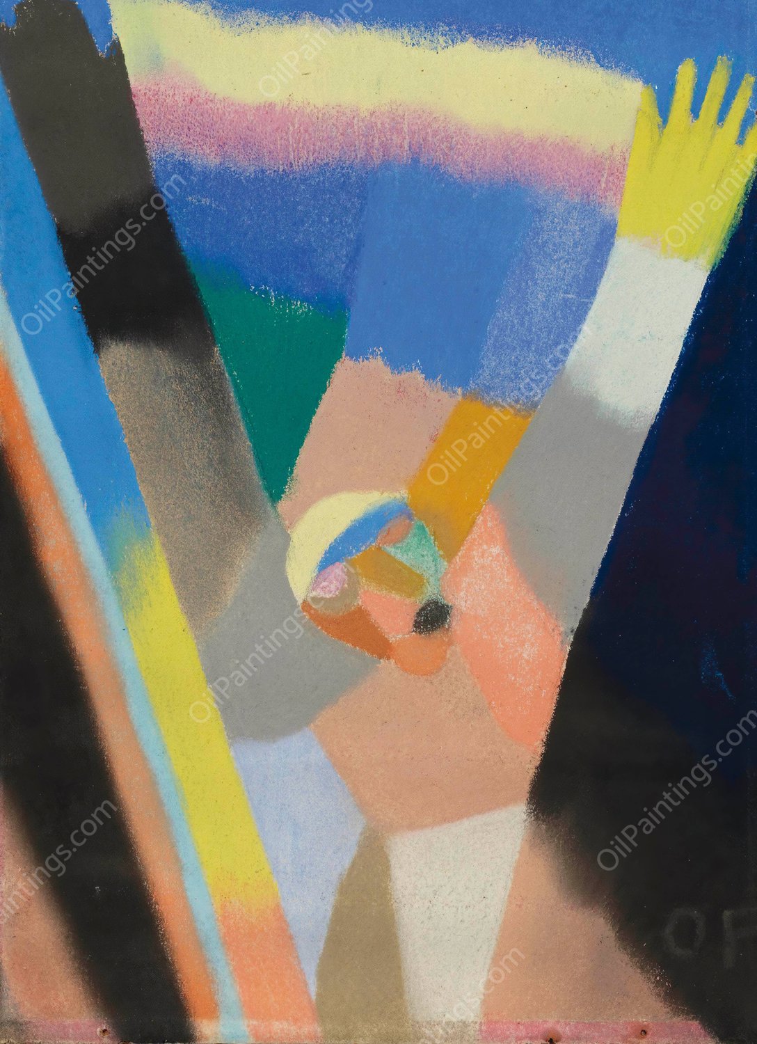 Composition  by Otto Freundlich - Hand-Painted Oil Painting Reproduction