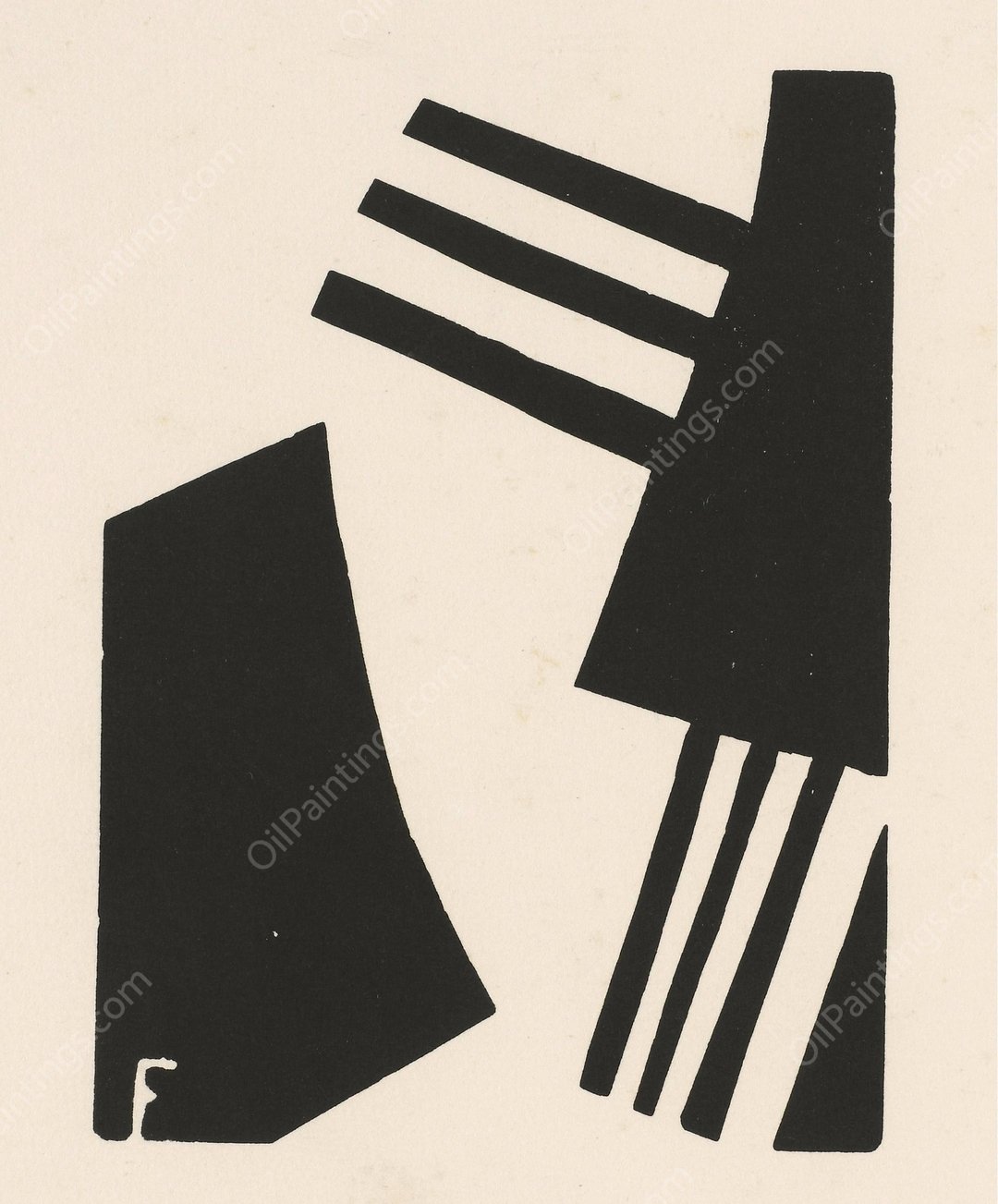 composition  by Otto Freundlich - Hand-Painted Oil Painting Reproduction