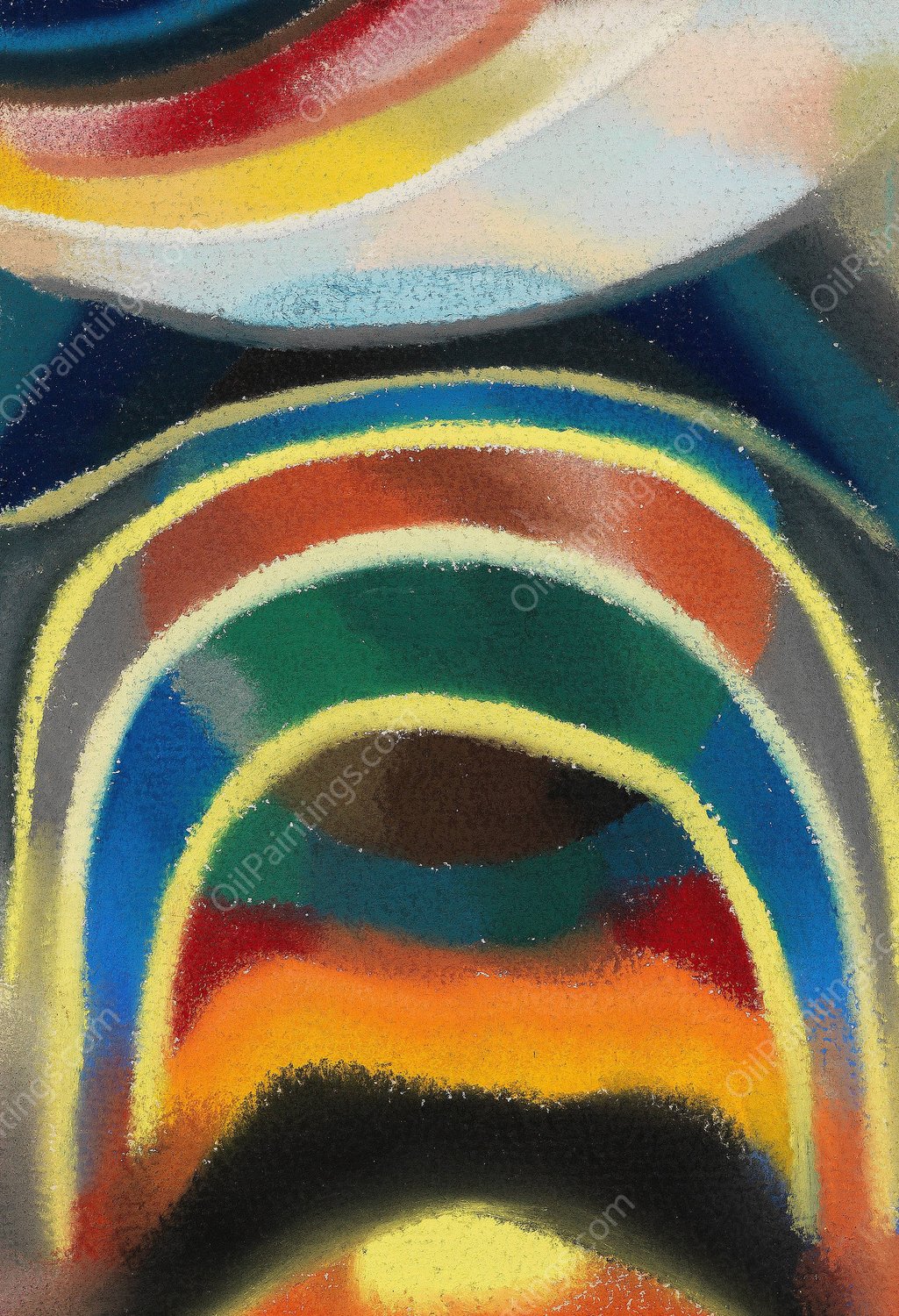 Lichtkreise  by Otto Freundlich - Hand-Painted Oil Painting Reproduction