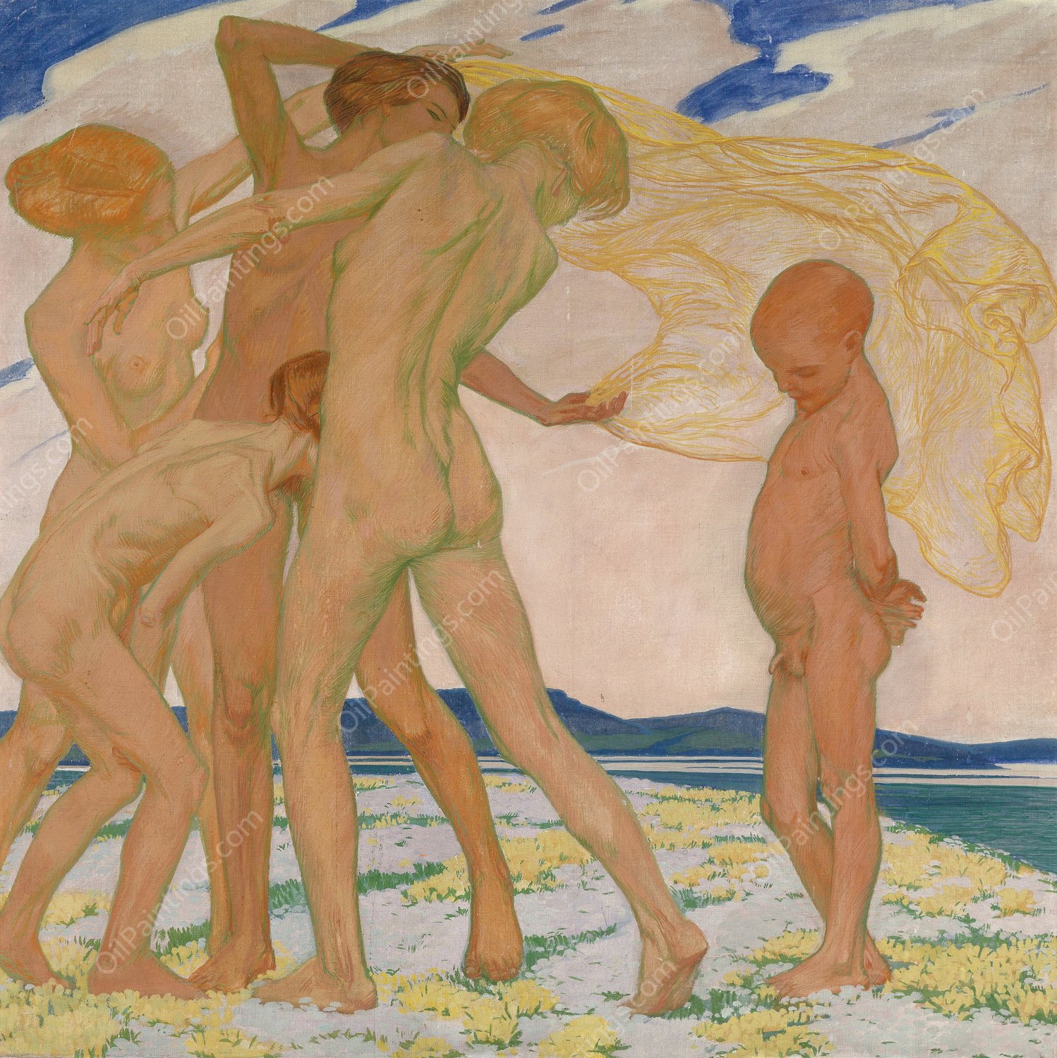 Scherzo aus dem Zyklus Rhythmen  by Otto Friedrich - Hand-Painted Oil Painting Reproduction