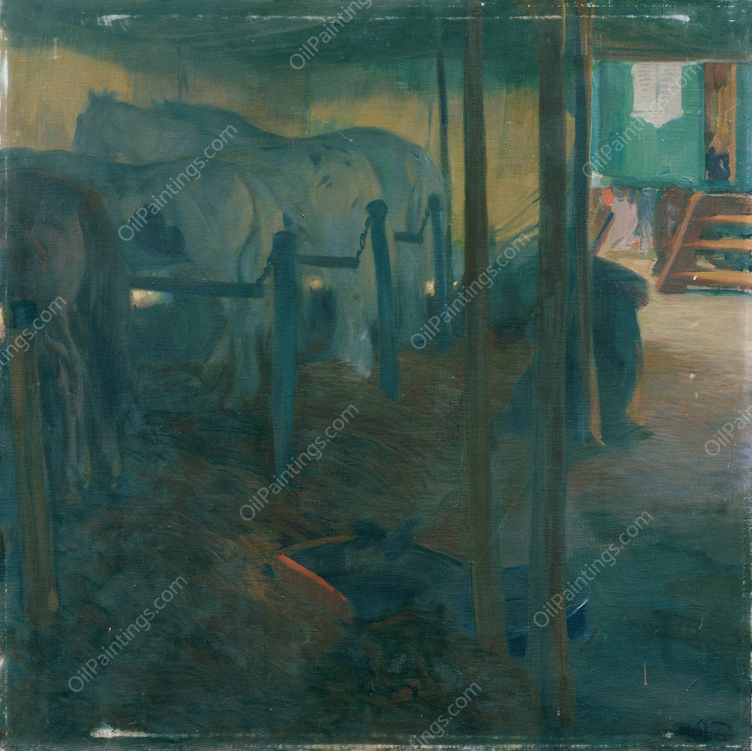 Zirkusstudie  by Otto Friedrich - Hand-Painted Oil Painting Reproduction