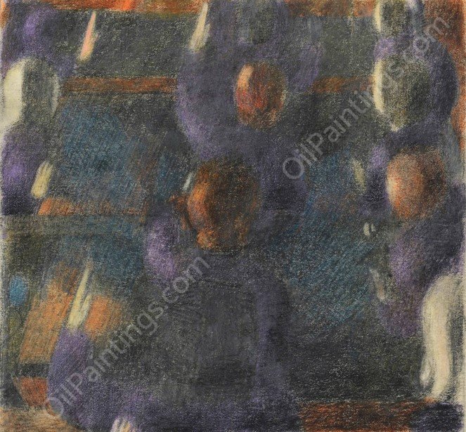 Hands Held High, study  by Otto Meyer-Amden - Hand-Painted Oil Painting Reproduction