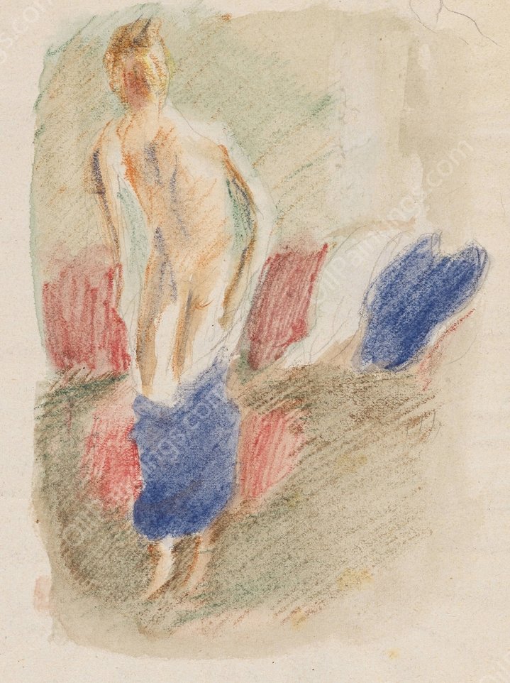 Sich ausziehender Knabe by Otto Meyer-Amden - Hand-Painted Oil Painting Reproduction