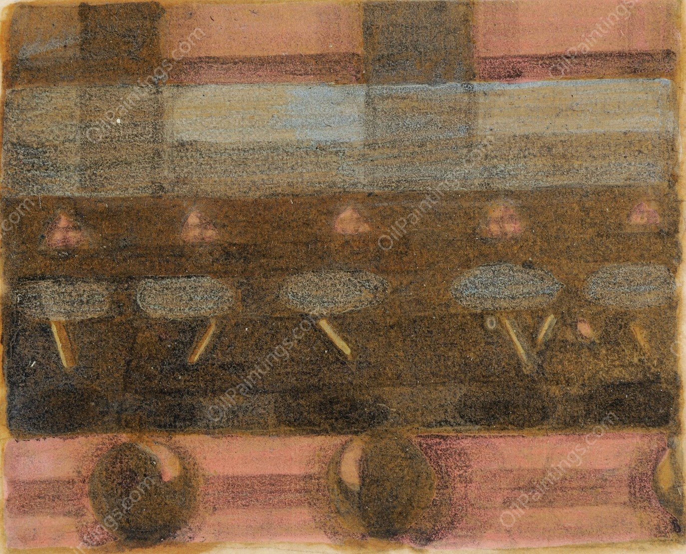 Studie zu 'Vorbereitung' by Otto Meyer-Amden - Hand-Painted Oil Painting Reproduction