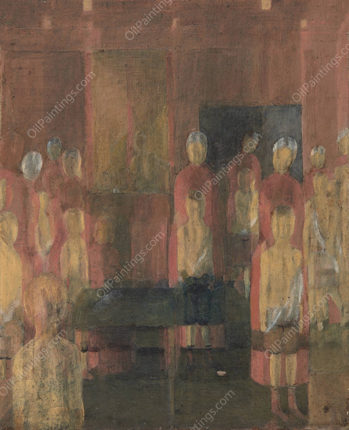 Vaccination  by Otto Meyer-Amden - Hand-Painted Oil Painting Reproduction