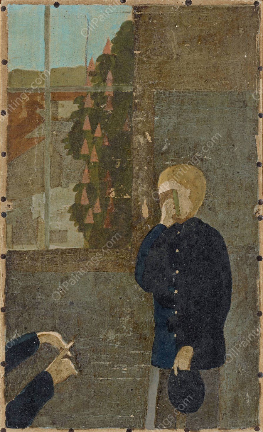 Verhohnung eines Zoglings im Waisenhaus by Otto Meyer-Amden - Hand-Painted Oil Painting Reproduction