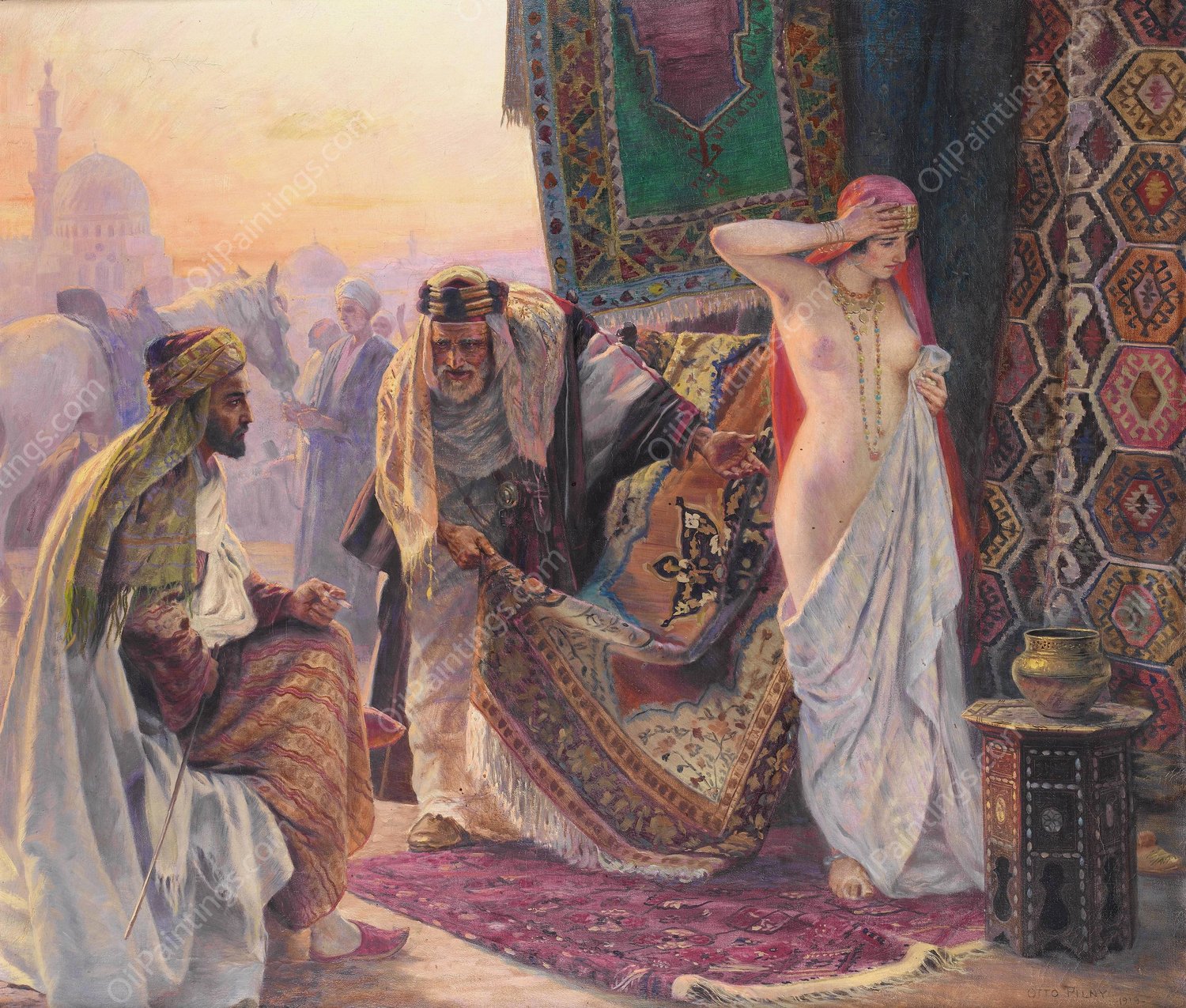 Sklavenhandler by Otto Pilny - Hand-Painted Oil Painting Reproduction