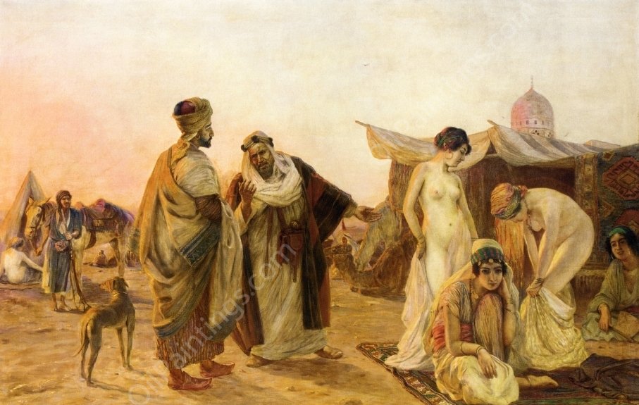 The Slave Market by Otto Pilny - Hand-Painted Oil Painting Reproduction