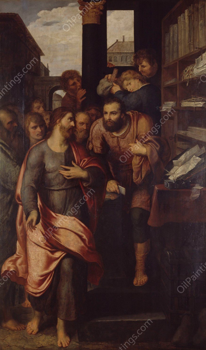The Calling of Matthew by Otto Van Veen - Hand-Painted Oil Painting Reproduction