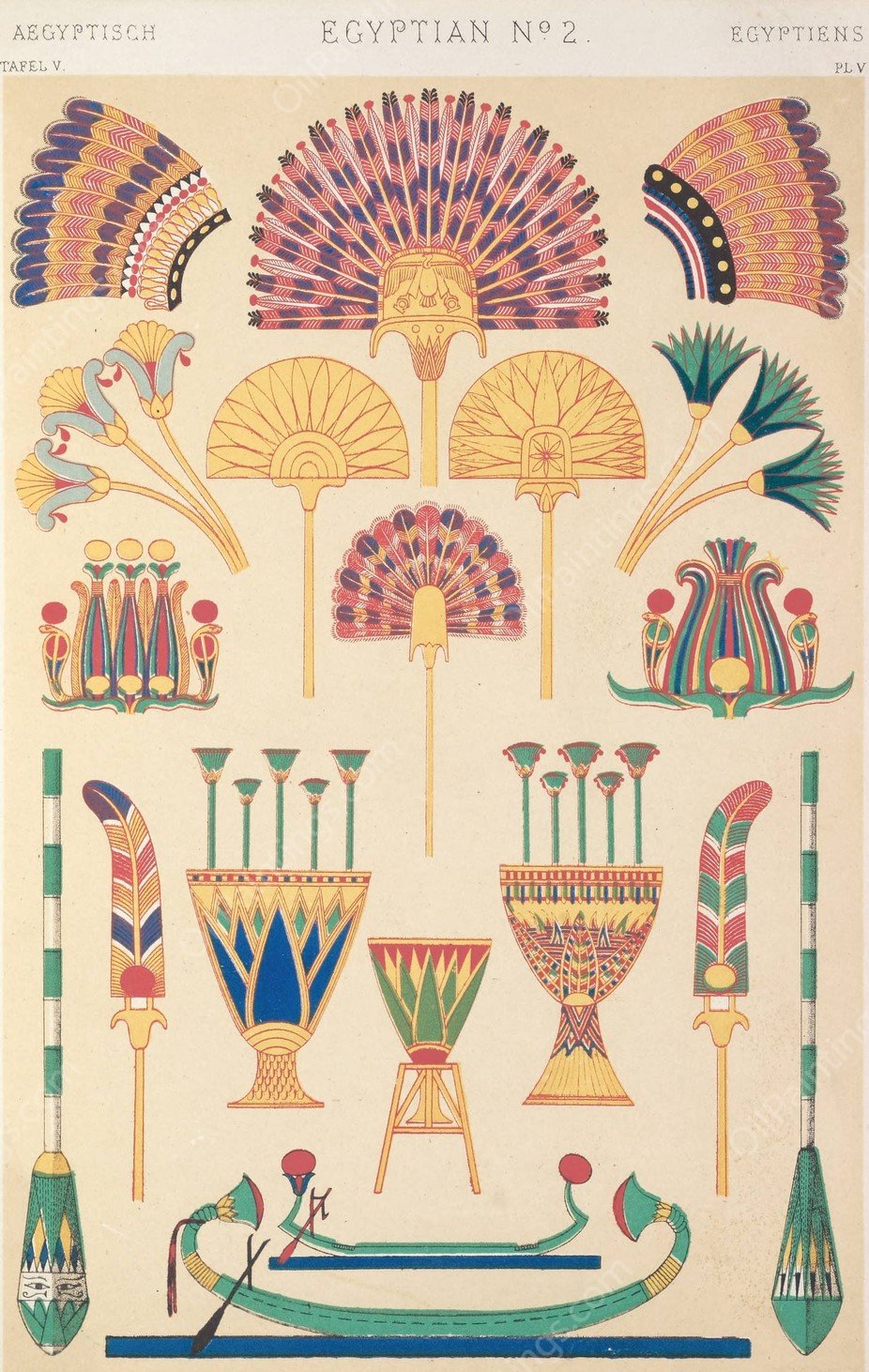 Egyptian No. 2  by Owen Jones - Hand-Painted Oil Painting Reproduction