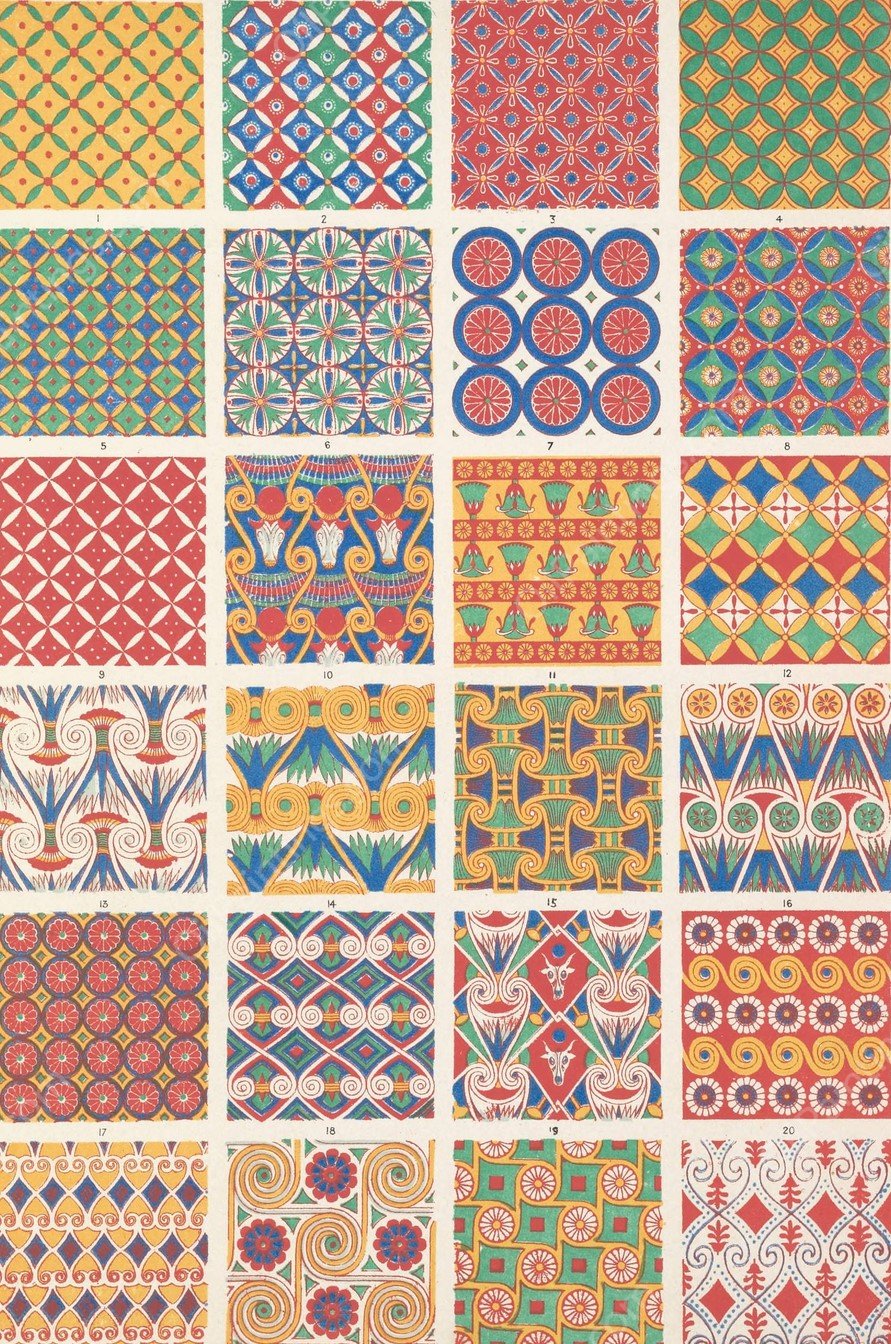 Egyptian No. 7  by Owen Jones - Hand-Painted Oil Painting Reproduction