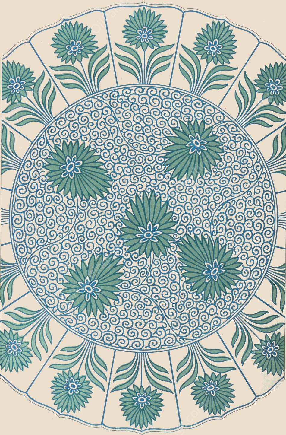 Examples of Chinese ornament, Pl.03  by Owen Jones - Hand-Painted Oil Painting Reproduction