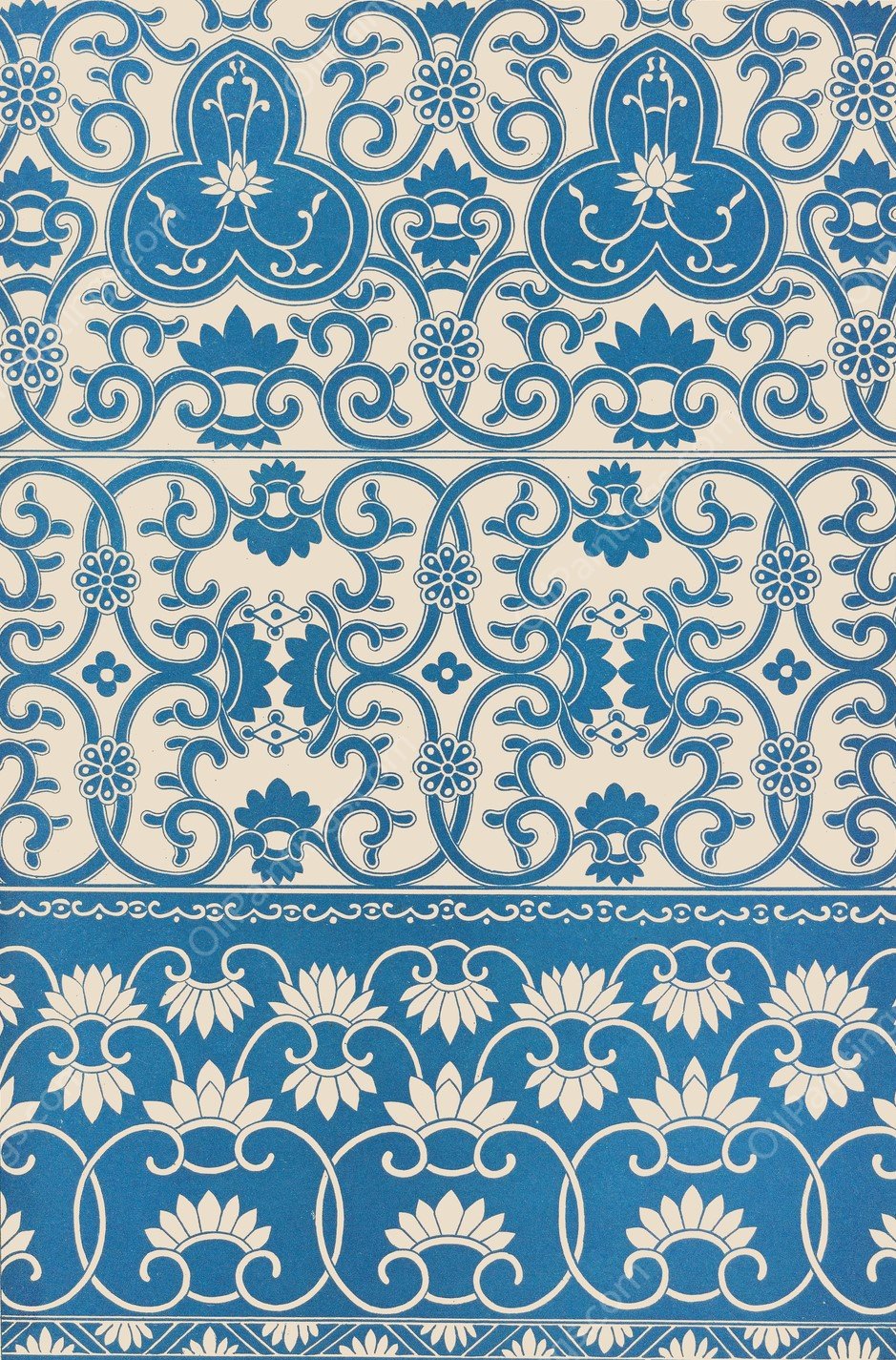 Examples of Chinese ornament, Pl.05  by Owen Jones - Hand-Painted Oil Painting Reproduction