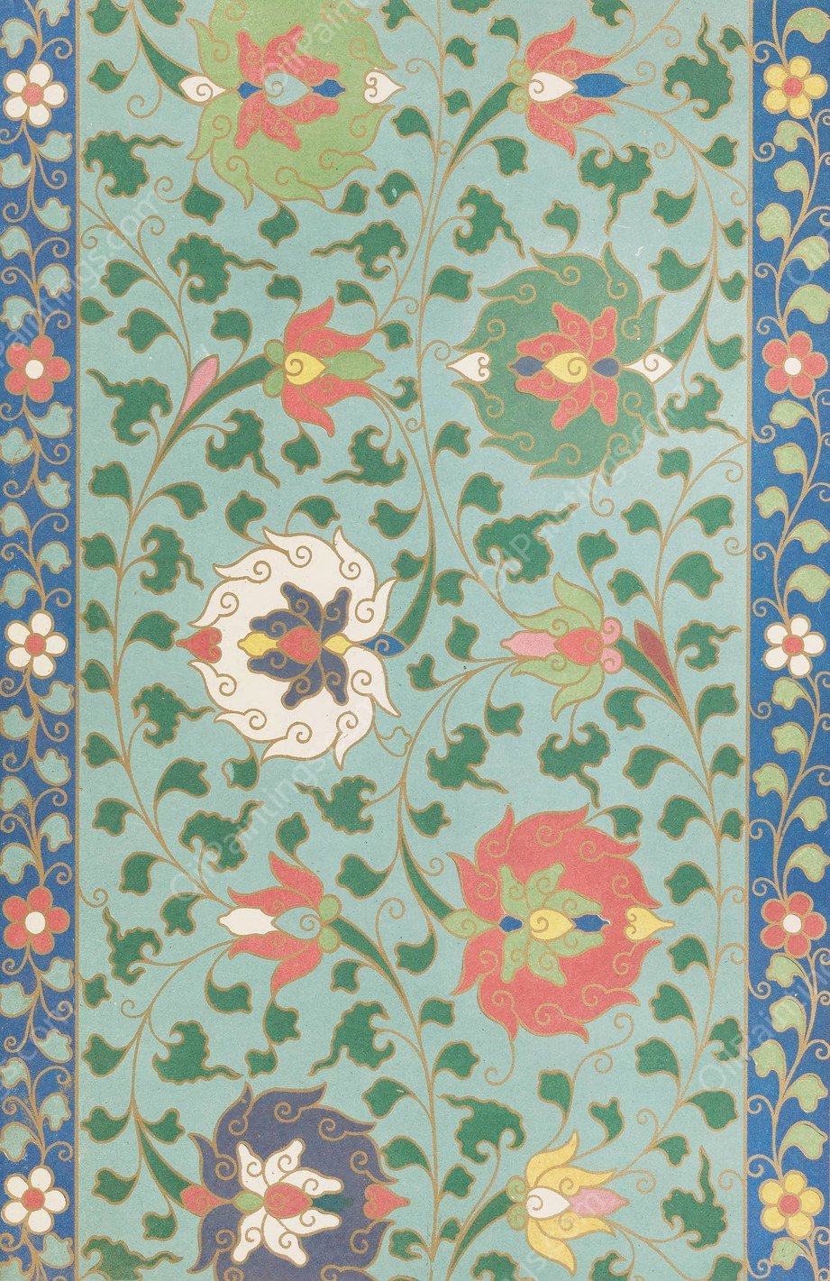 Examples of Chinese ornament, Pl.07  by Owen Jones - Hand-Painted Oil Painting Reproduction