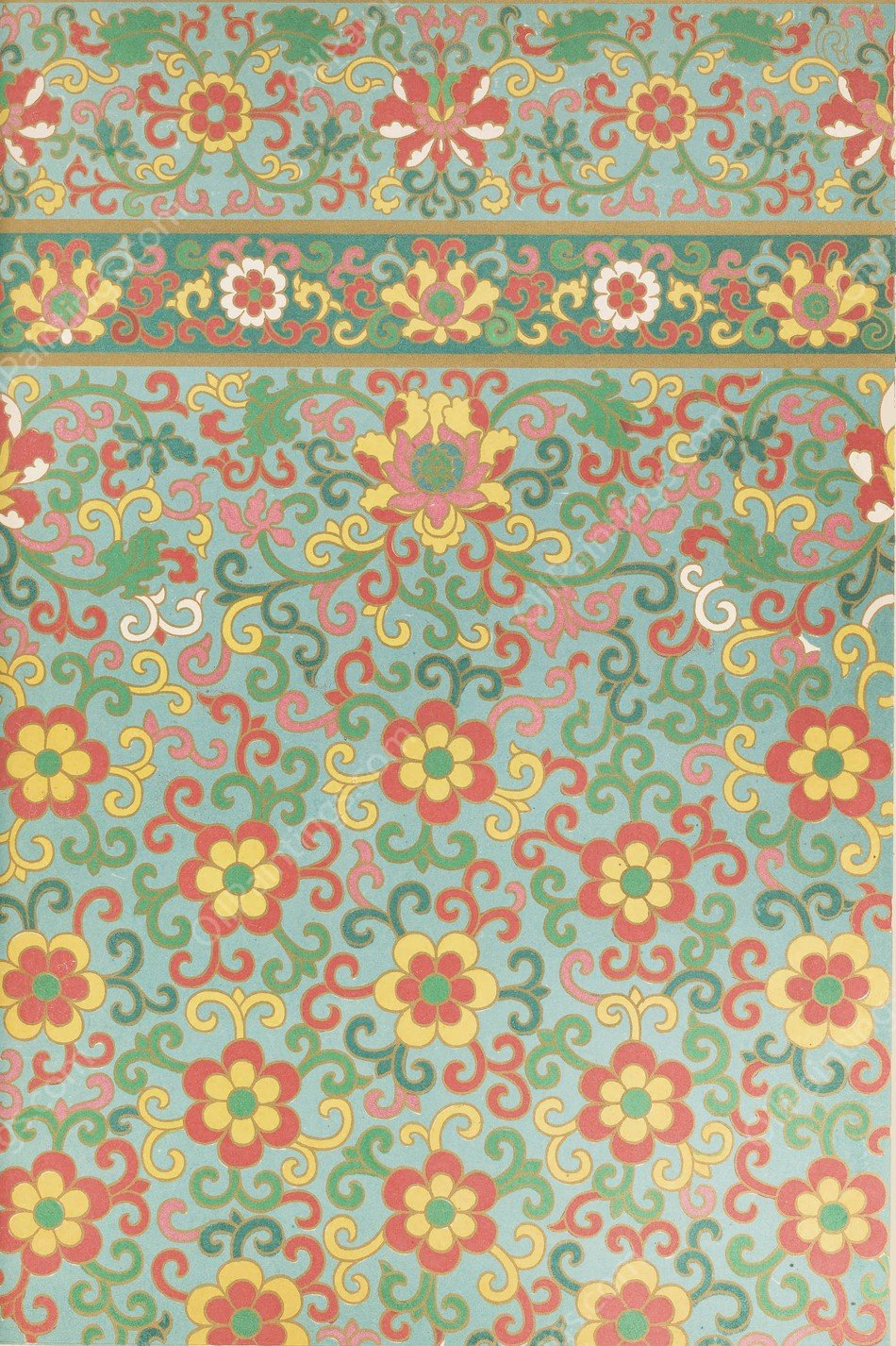 Examples of Chinese ornament, Pl.09  by Owen Jones - Hand-Painted Oil Painting Reproduction