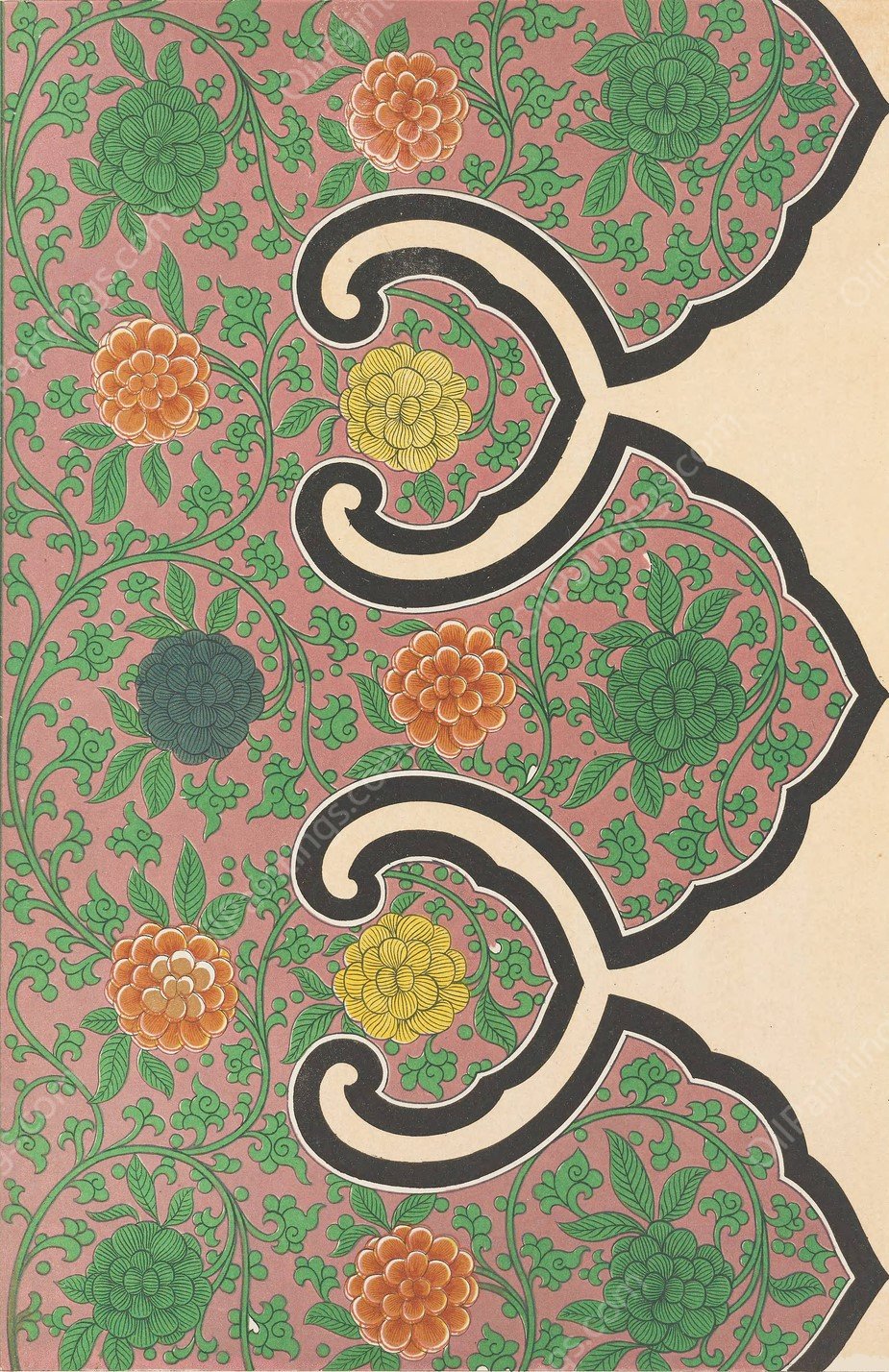 Examples of Chinese ornament, Pl.13  by Owen Jones - Hand-Painted Oil Painting Reproduction