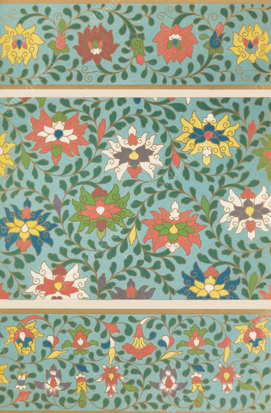 Examples of Chinese ornament, Pl.25  by Owen Jones - Hand-Painted Oil Painting Reproduction