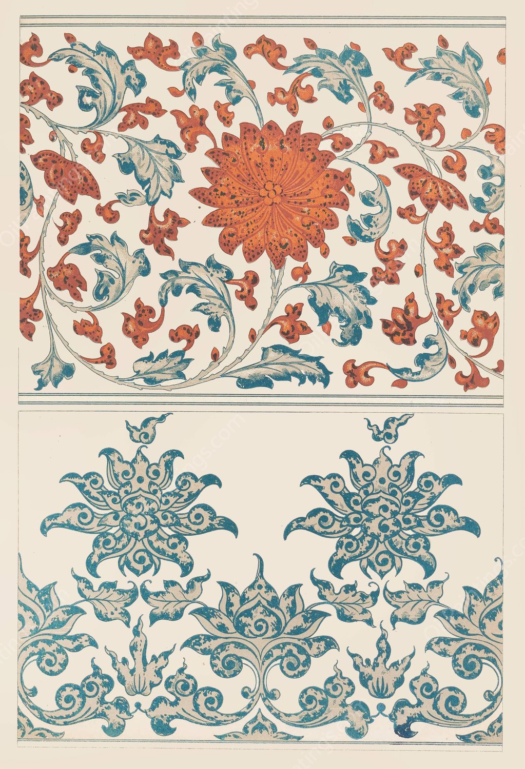 Examples of Chinese ornament, Pl.39  by Owen Jones - Hand-Painted Oil Painting Reproduction