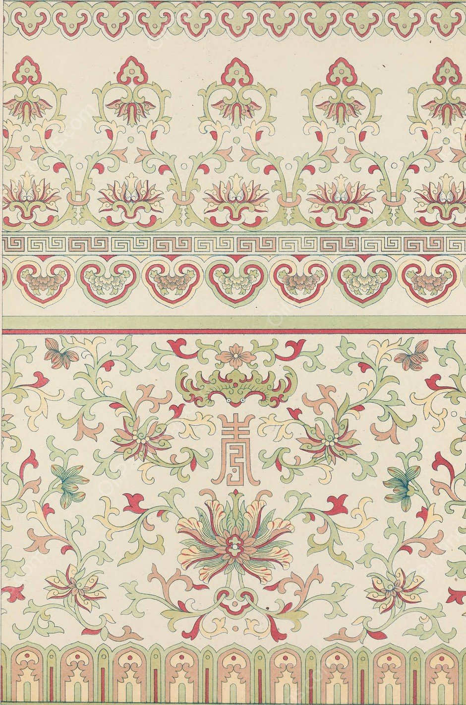 Examples of Chinese ornament, Pl.64  by Owen Jones - Hand-Painted Oil Painting Reproduction