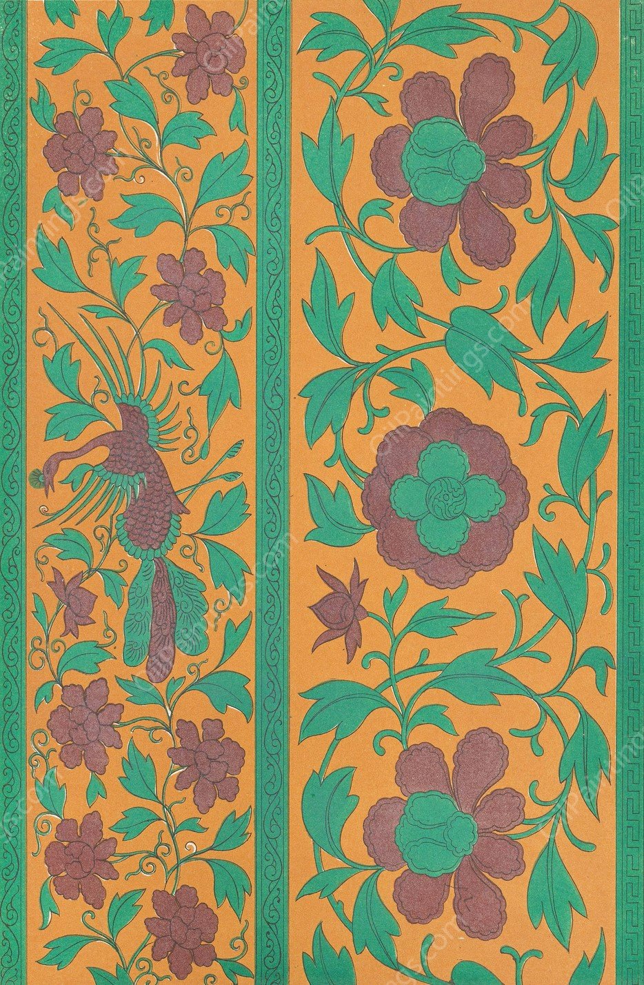 Examples of Chinese ornament, Pl.80  by Owen Jones - Hand-Painted Oil Painting Reproduction