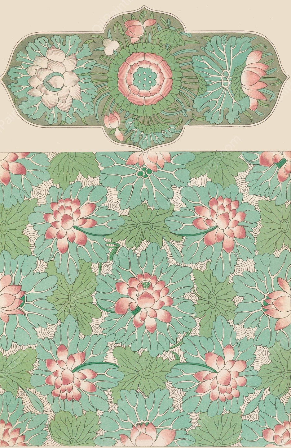 Examples of Chinese ornament, Pl.81  by Owen Jones - Hand-Painted Oil Painting Reproduction