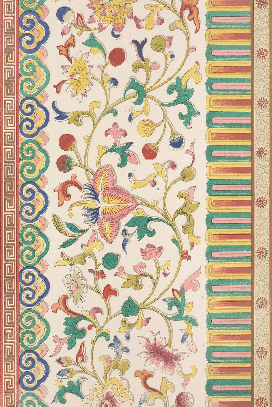 Examples of Chinese ornament, Pl.87  by Owen Jones - Hand-Painted Oil Painting Reproduction