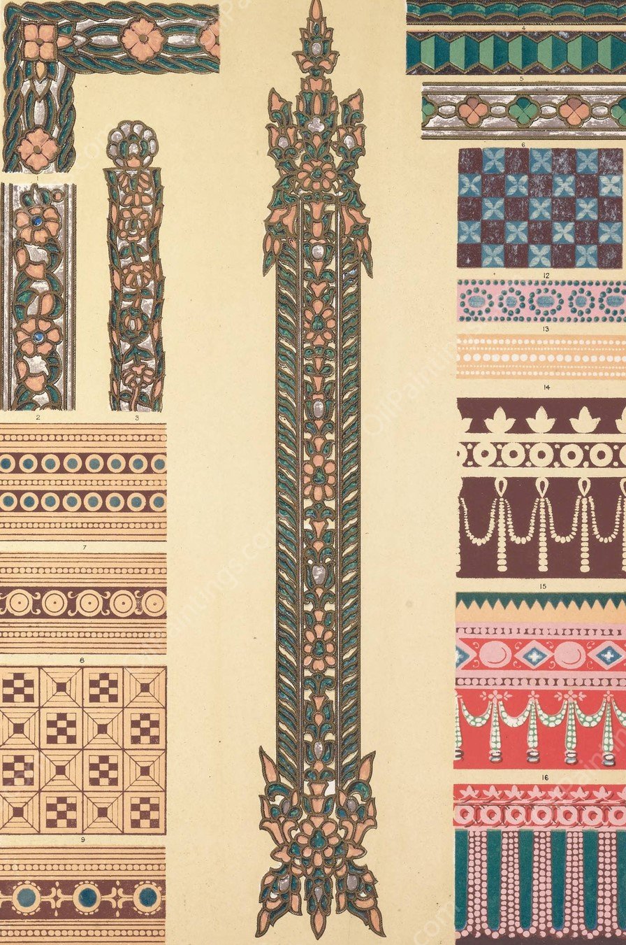 Hindoo No.2  by Owen Jones - Hand-Painted Oil Painting Reproduction