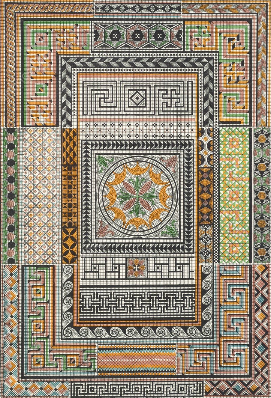 Pompeian No.3  by Owen Jones - Hand-Painted Oil Painting Reproduction