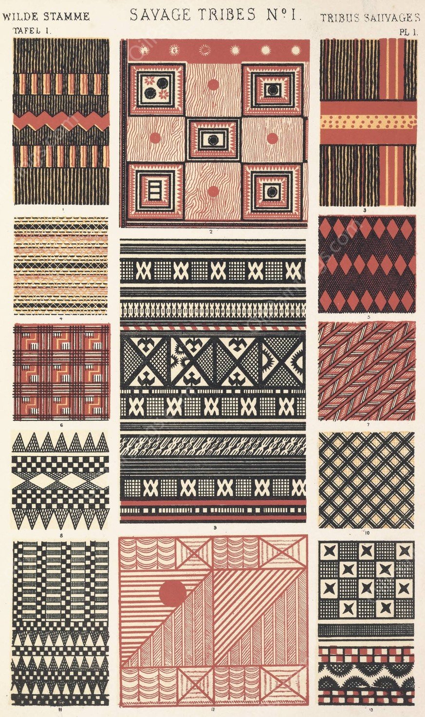 Savage Tribes No. 1  by Owen Jones - Hand-Painted Oil Painting Reproduction