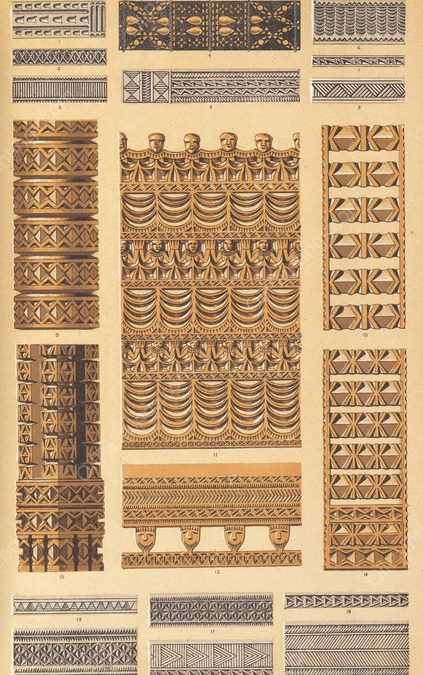 Savage Tribes No. 2  by Owen Jones - Hand-Painted Oil Painting Reproduction