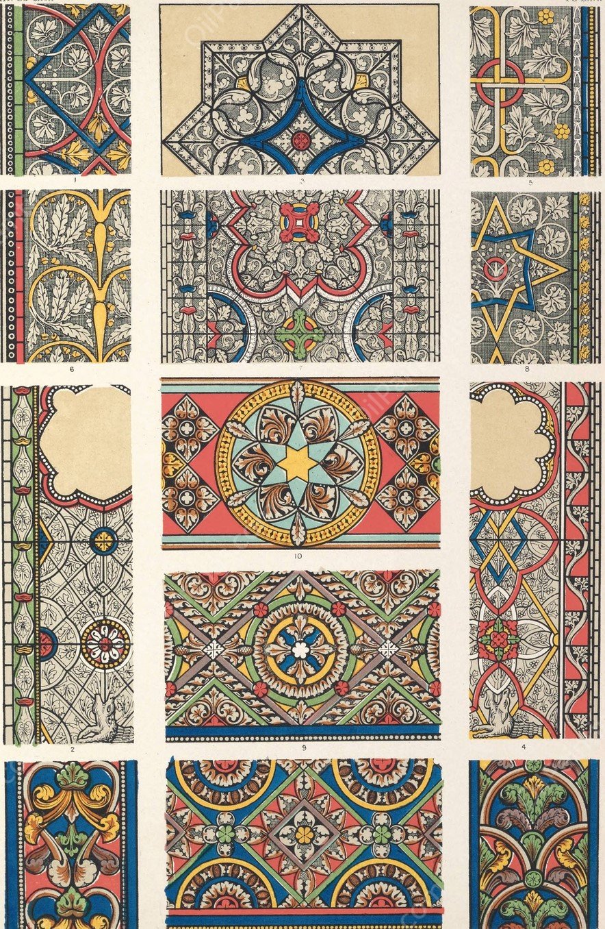 Stained Glass  by Owen Jones - Hand-Painted Oil Painting Reproduction