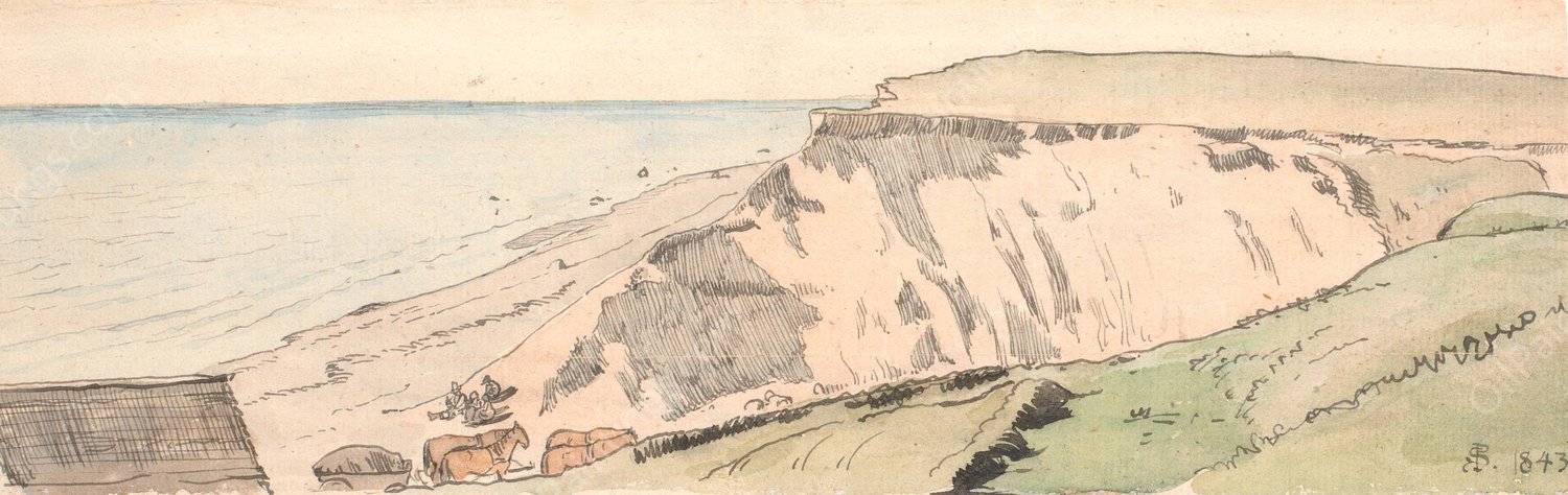 Kloften ved Helenes kilde i Tisvilde  by P. C. Skovgaard - Hand-Painted Oil Painting Reproduction